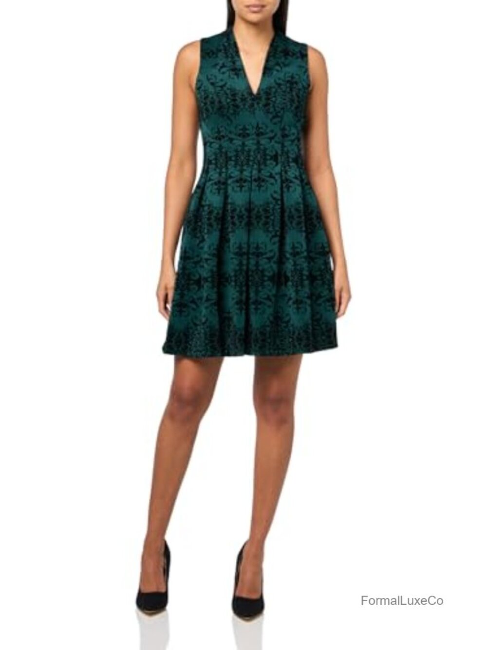 Velvet Bodycon Dress Gathered 3/4 Sleeve Ruched Party